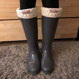 Hunter boots and socks